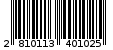 Γραμμωτός κωδικός 2810113401025