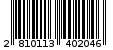 Γραμμωτός κωδικός 2810113402046
