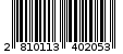 Γραμμωτός κωδικός 2810113402053
