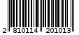 Γραμμωτός κωδικός 2810114201013