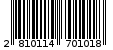 Γραμμωτός κωδικός 2810114701018