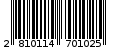 Γραμμωτός κωδικός 2810114701025