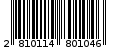 Γραμμωτός κωδικός 2810114801046