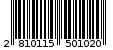 Γραμμωτός κωδικός 2810115501020
