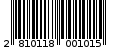 Γραμμωτός κωδικός 2810118001015