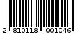 Γραμμωτός κωδικός 2810118001046