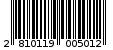 Γραμμωτός κωδικός 2810119005012