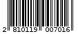 Γραμμωτός κωδικός 2810119007016