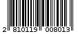 Γραμμωτός κωδικός 2810119008013