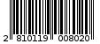 Γραμμωτός κωδικός 2810119008020