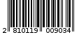 Γραμμωτός κωδικός 2810119009034