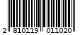 Γραμμωτός κωδικός 2810119011020