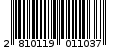 Γραμμωτός κωδικός 2810119011037