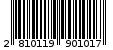 Γραμμωτός κωδικός 2810119901017