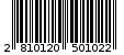 Γραμμωτός κωδικός 2810120501022