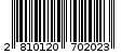 Γραμμωτός κωδικός 2810120702023