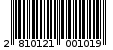 Γραμμωτός κωδικός 2810121001019