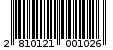 Γραμμωτός κωδικός 2810121001026