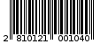 Γραμμωτός κωδικός 2810121001040