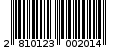 Γραμμωτός κωδικός 2810123002014