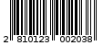 Γραμμωτός κωδικός 2810123002038