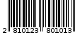 Γραμμωτός κωδικός 2810123801013