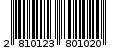 Γραμμωτός κωδικός 2810123801020