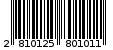 Γραμμωτός κωδικός 2810125801011