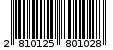 Γραμμωτός κωδικός 2810125801028