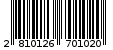 Γραμμωτός κωδικός 2810126701020