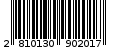 Γραμμωτός κωδικός 2810130902017