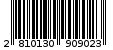 Γραμμωτός κωδικός 2810130909023