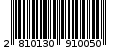 Γραμμωτός κωδικός 2810130910050