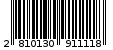 Γραμμωτός κωδικός 2810130911118