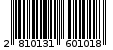 Γραμμωτός κωδικός 2810131601018