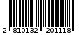 Γραμμωτός κωδικός 2810132201118