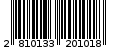 Γραμμωτός κωδικός 2810133201018