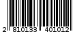 Γραμμωτός κωδικός 2810133401012