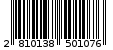 Γραμμωτός κωδικός 2810138501076