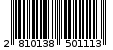 Γραμμωτός κωδικός 2810138501113