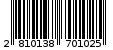 Γραμμωτός κωδικός 2810138701025