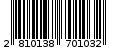 Γραμμωτός κωδικός 2810138701032