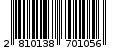 Γραμμωτός κωδικός 2810138701056
