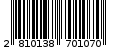 Γραμμωτός κωδικός 2810138701070