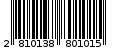 Γραμμωτός κωδικός 2810138801015