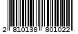 Γραμμωτός κωδικός 2810138801022