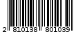 Γραμμωτός κωδικός 2810138801039