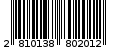 Γραμμωτός κωδικός 2810138802012