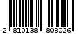 Γραμμωτός κωδικός 2810138803026
