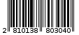 Γραμμωτός κωδικός 2810138803040